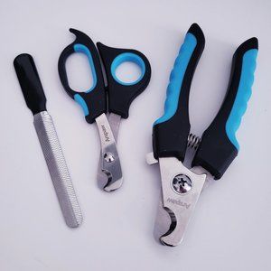 Anipaw Dog Nail Clippers and Trimmer Set in Combination Blue and Black